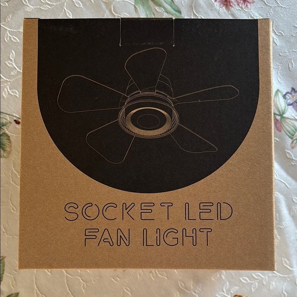 Brand New Socket Ceiling Fan 3-Color LED Light Dimmable Remote Control White - Picture 8 of 16